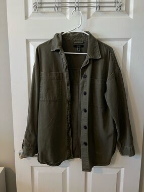 Forever 21 Olive green denim shirt